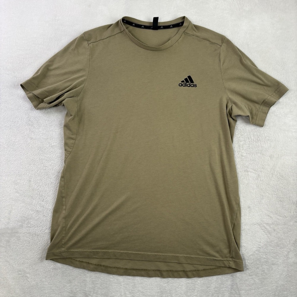 Adidas Green Short Sleeve Activewear Athletic Shirt Men's Large Aeroready